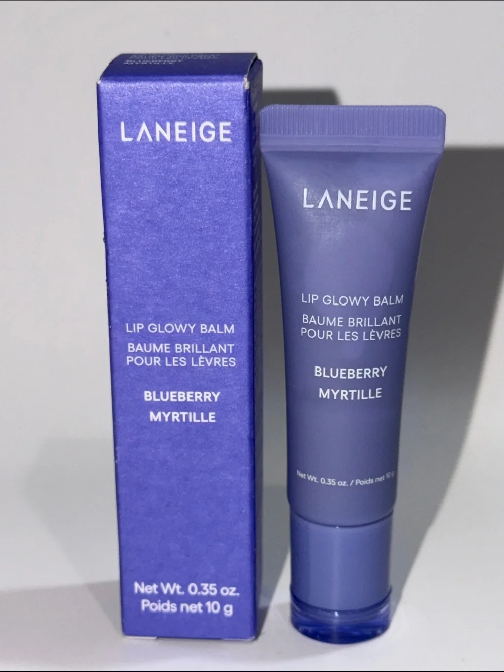 LANEIGE Lip Glowy Balm in BLUEBERRY! K-Beauty Obsession! F/S 0.35 Oz NEW IN BOX!